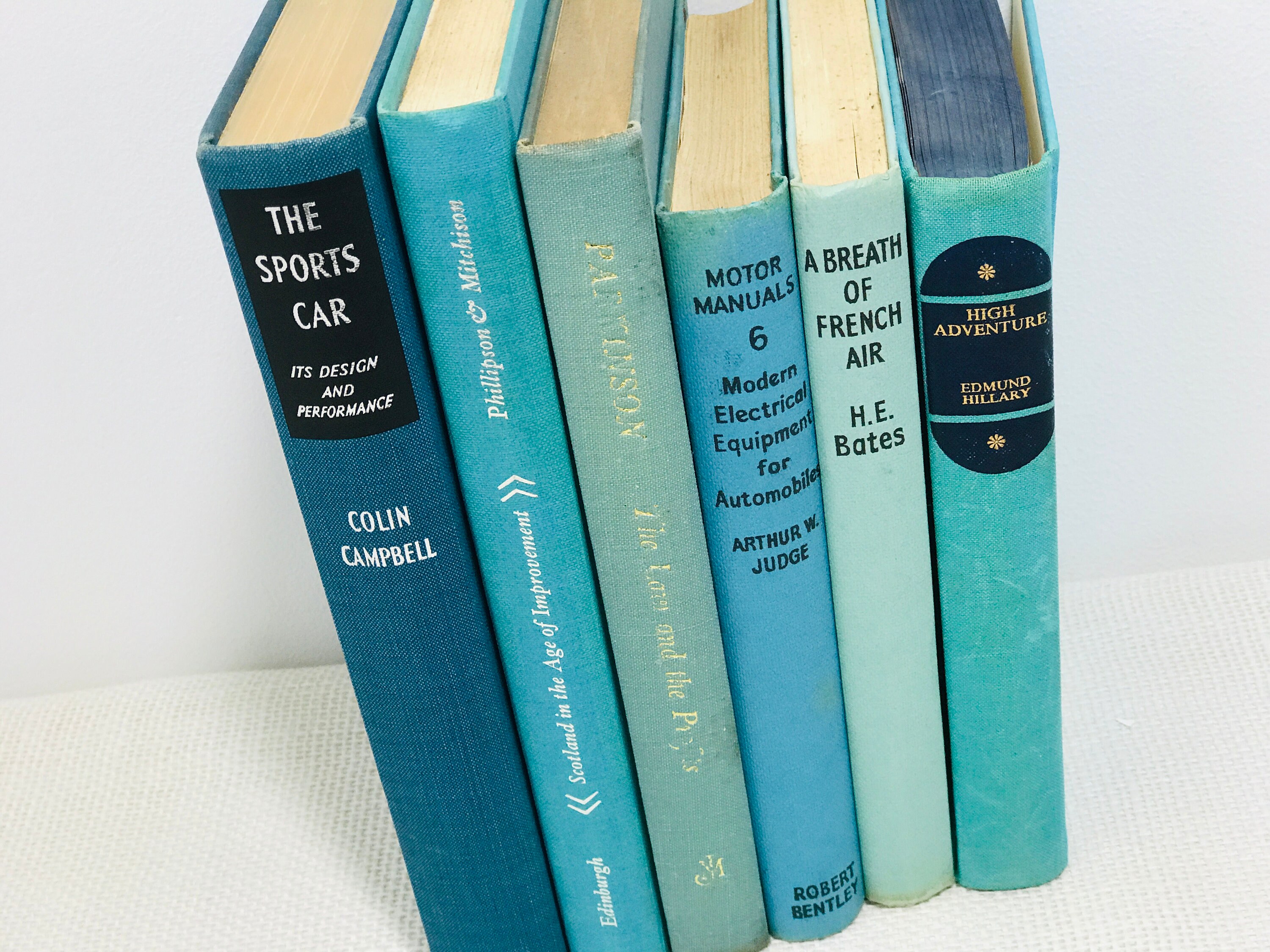 Teal Blue Decor Book Collection Decorative Turquoise Blue