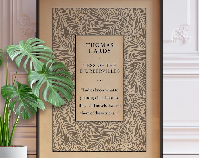 Tess of the D'Urbervilles Print - Thomas Hardy Feminist Literary Quote, Vintage Book Art