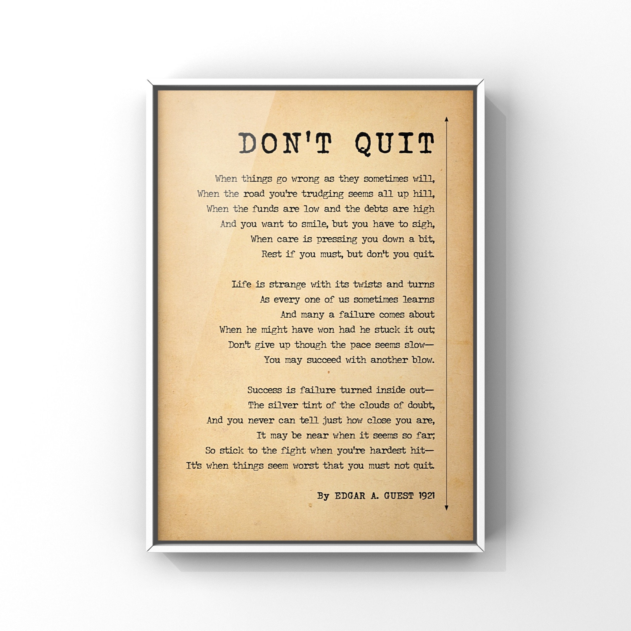 dont quit poster