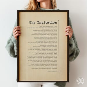 Das Einladungs Gedicht Poster Print von Oriah Mountain Dreamer | Liebe Gedicht Druck | Vorschlag Poesie Geschenk | BEDRUCKT