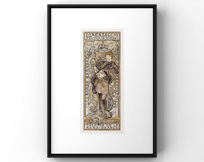 French Advertising Poster - Theatre de La Renaissance, Art Nouveau Print