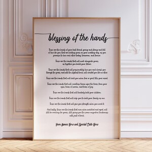 Segen der Hände Hochzeitslesegedicht in Schreibschrift, Handfasting-Gelübde Hochzeitszeremonie-Poesie, Ehe-Service-Druck | BEDRUCKT