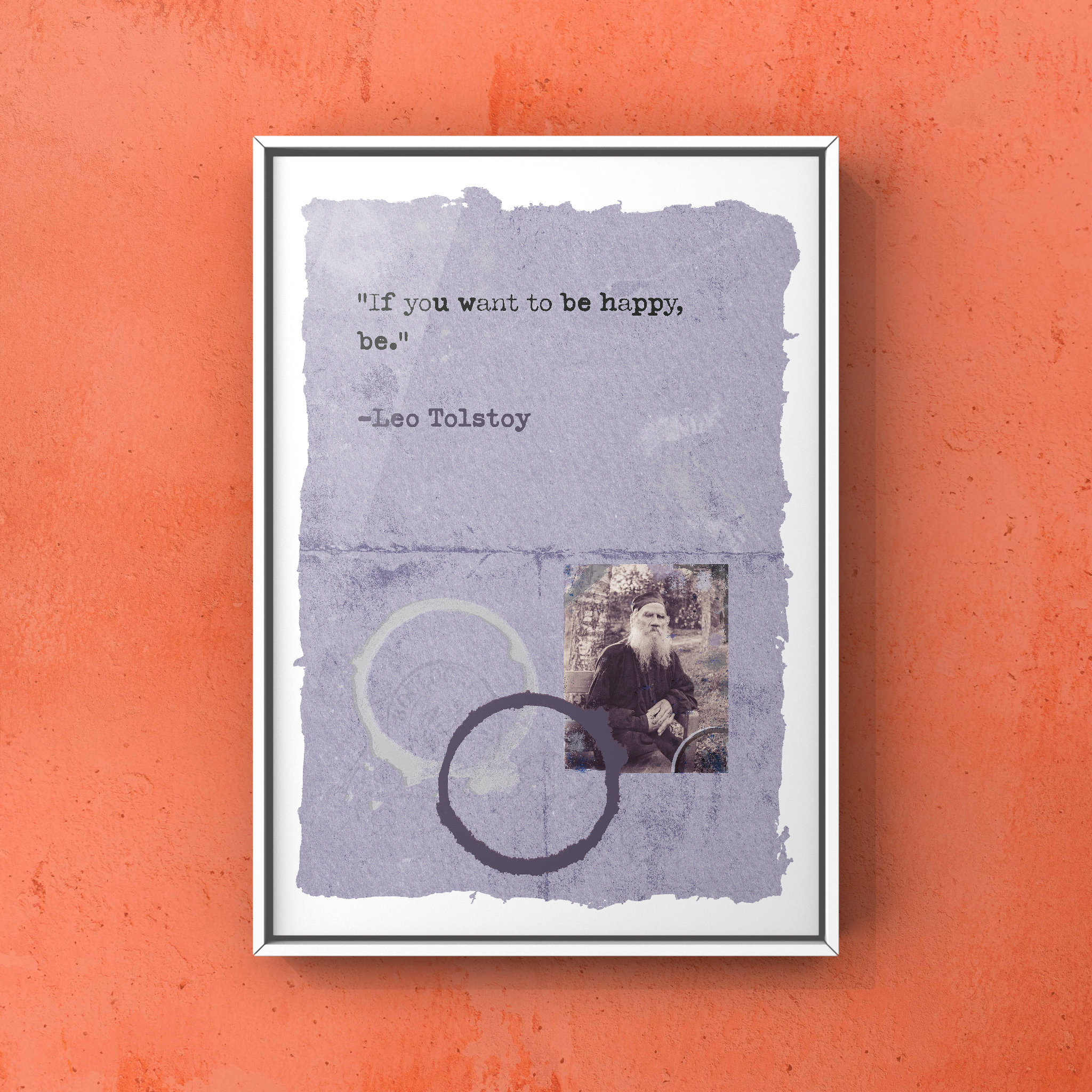Leo Tolstoy Typography Quote Print If You Want To Be Happy Be Quote Inspirational Life Quote Print A3 Or 8x10 Inches Unframed Art Leo Tolstoy Typography Quote Print If You Want To Be Happy Be Quote Inspirational Life Quote Print A3 Or 8x10 Inches Unframed Art
