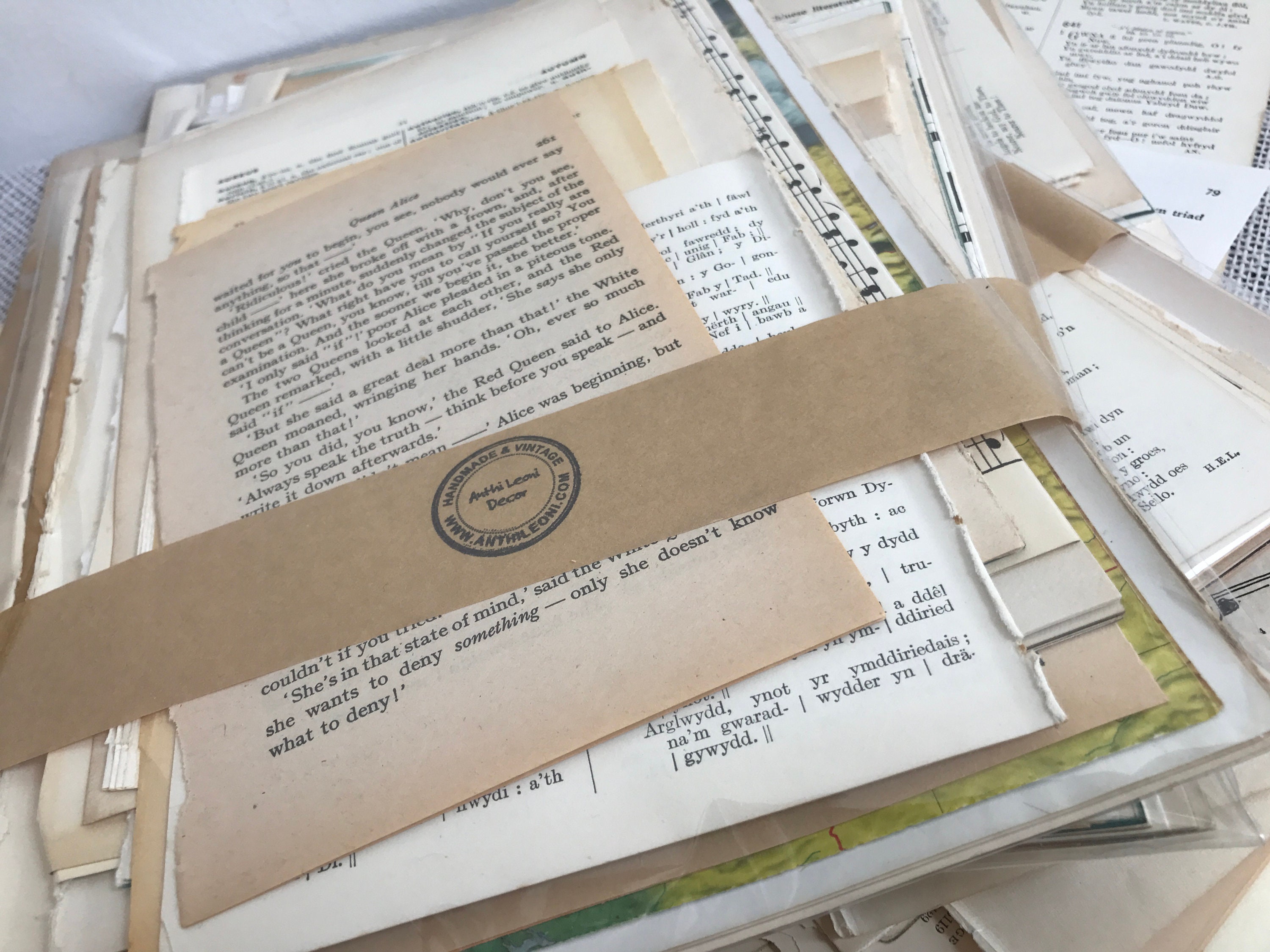 Vintage Scrapbooking Paper Vintage Book Pages Old Etsy