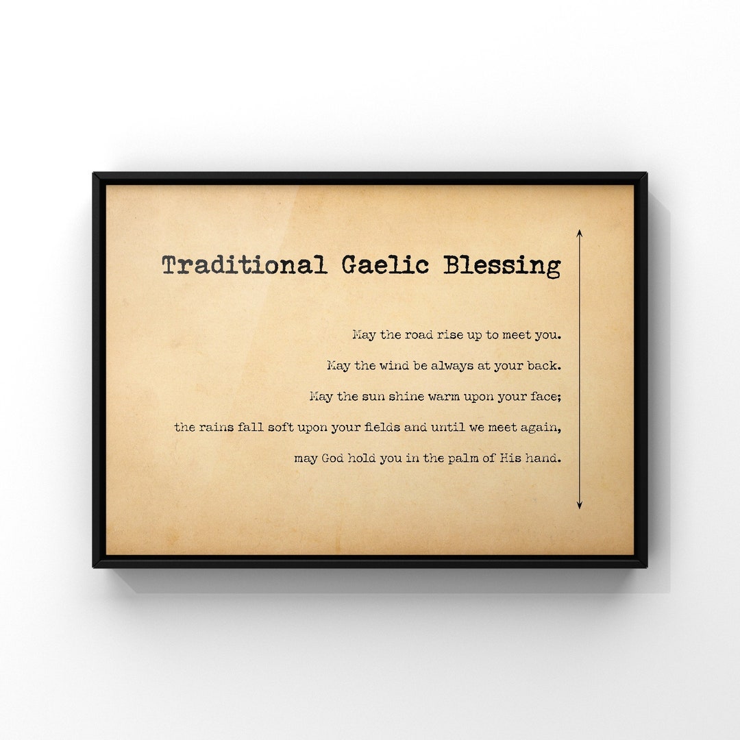 Traditional Gaelic Blessing Poem Poster Traditional Irish Blessing