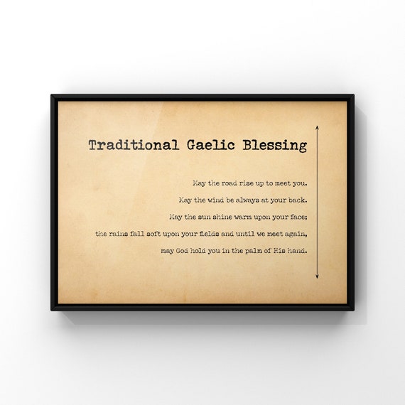 Traditional Gaelic Blessing Poem Poster Traditional Irish Etsy