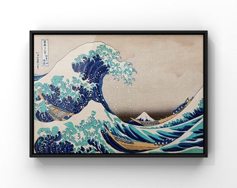 The Great Wave Japanese Poster Print by Katsushika Hokusai | Boho Traditional Japanese Landscape Wall Art | PRINTED