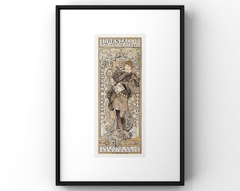 French Advertising Poster - Theatre de La Renaissance, Art Nouveau Print
