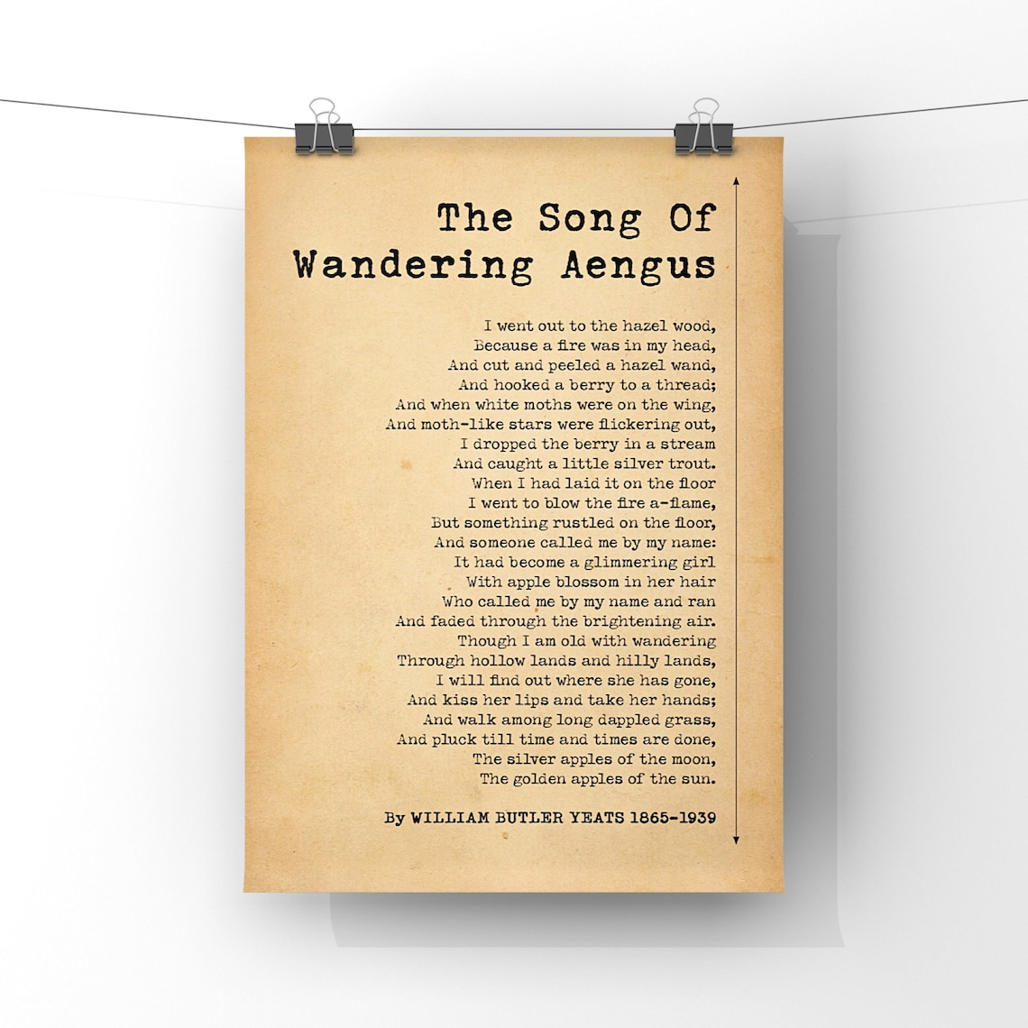 song of wandering aengus lyrics