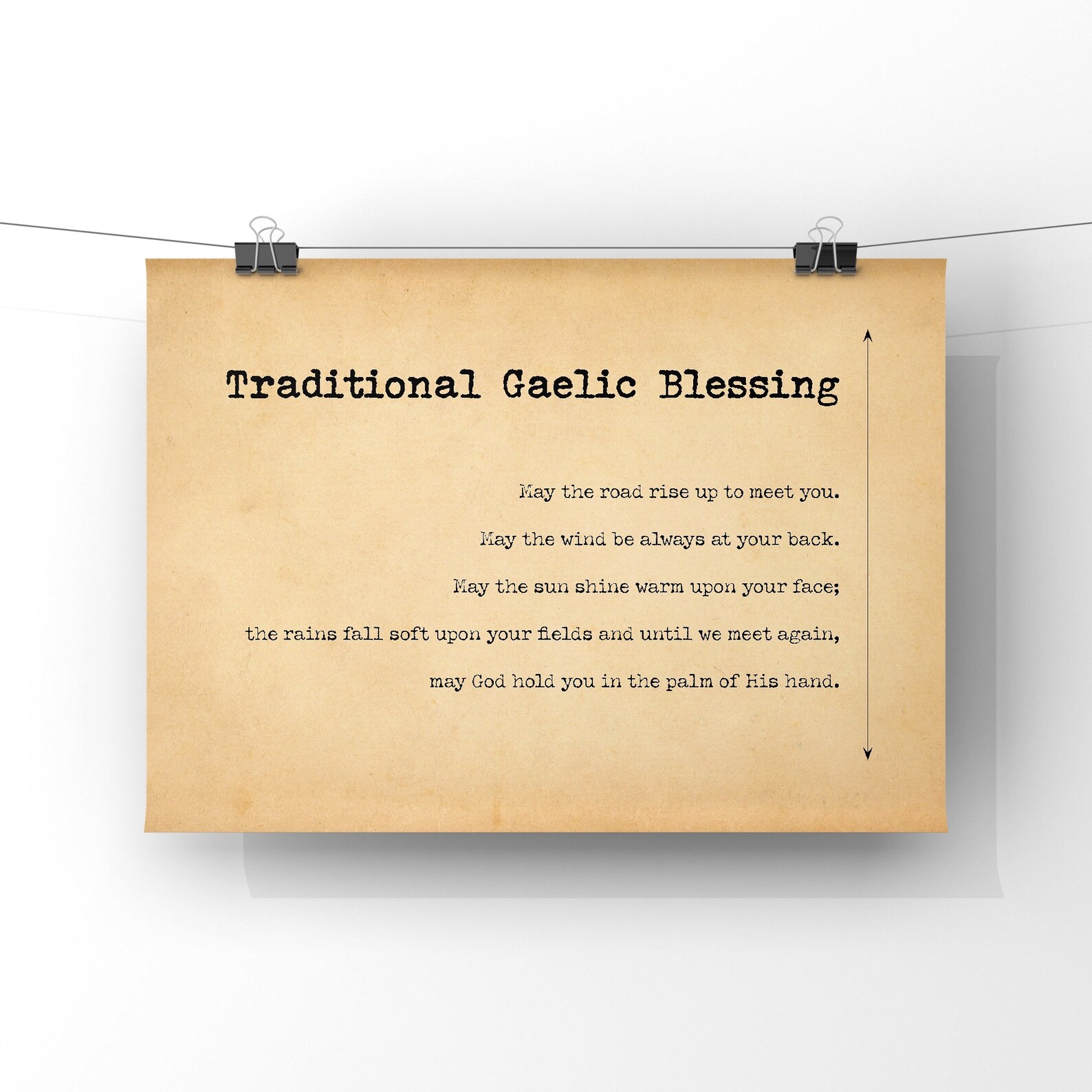 Traditional Gaelic Blessing Poem Poster Traditional Irish Etsy