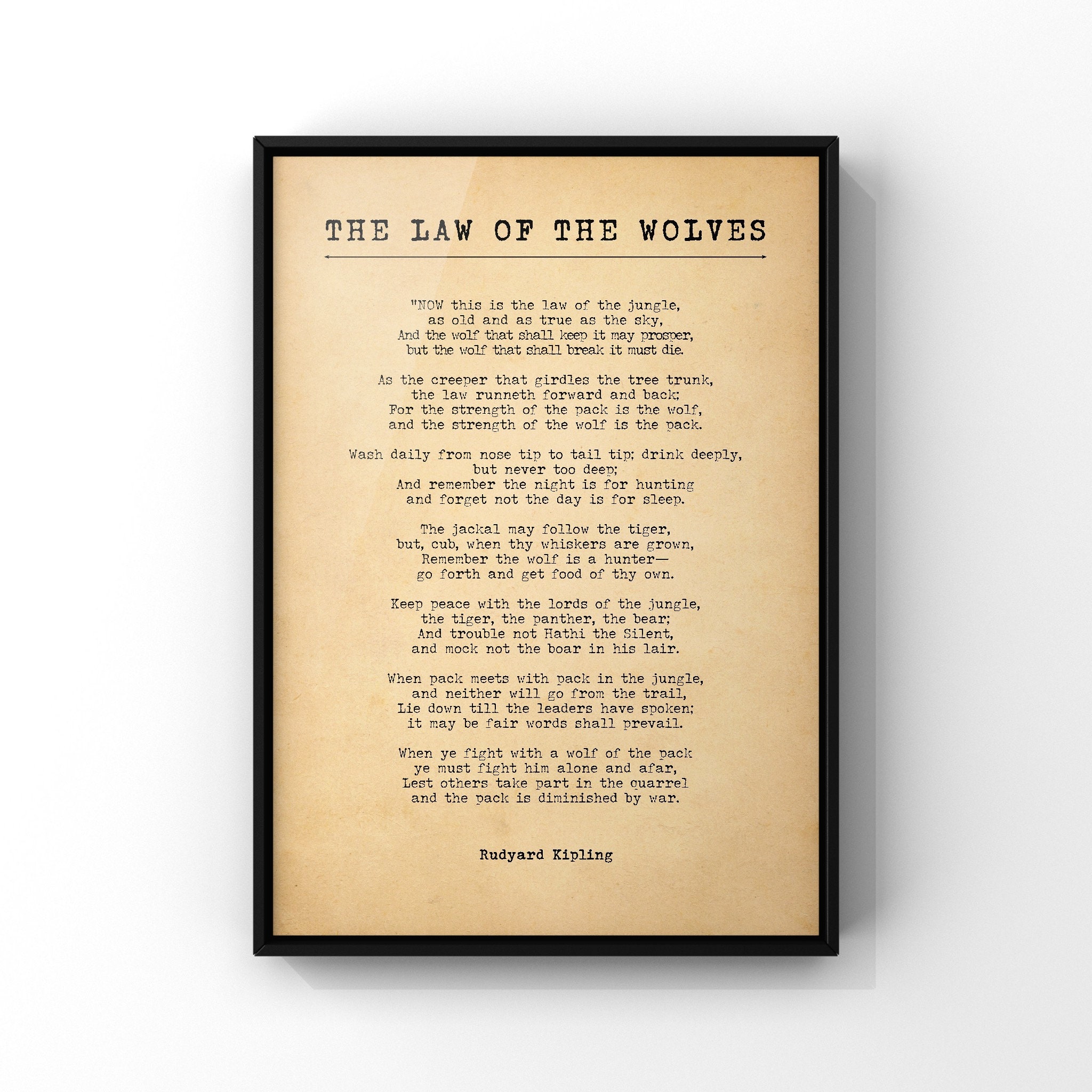 law of the jungle poem law of the jungle poem