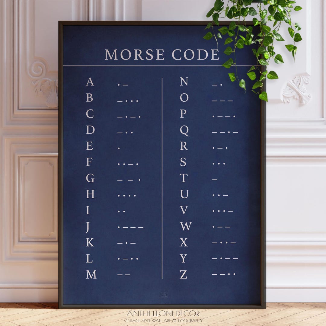 Morse Code Poster Print - Vintage Sailing and Military Signal Chart - Etsy