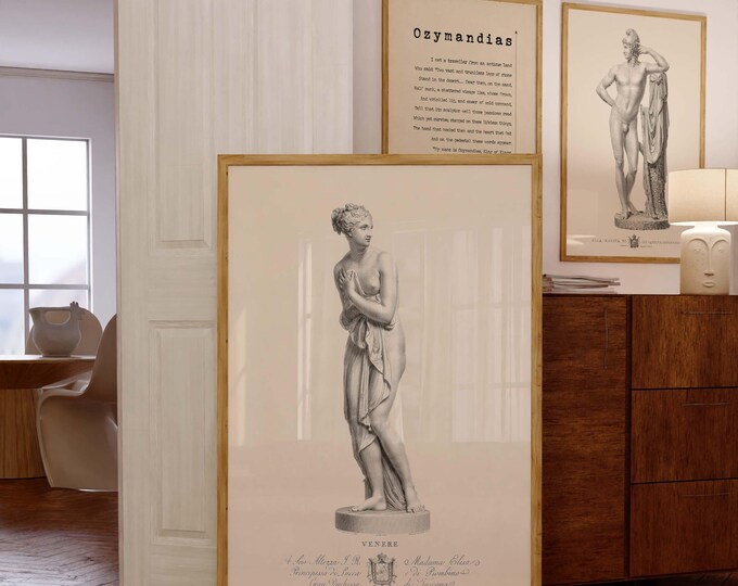 Venus Statue Print - Renaissance Roman Goddess Wall Art, Classical Domenico Marchetti Poster