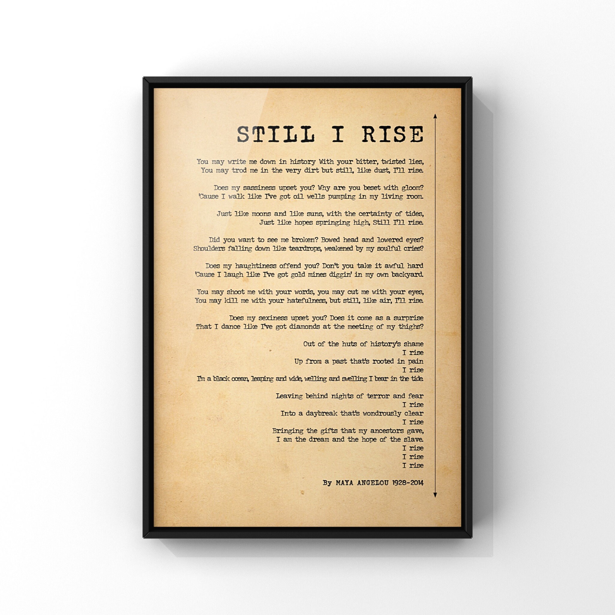 what is still i rise by maya angelou about