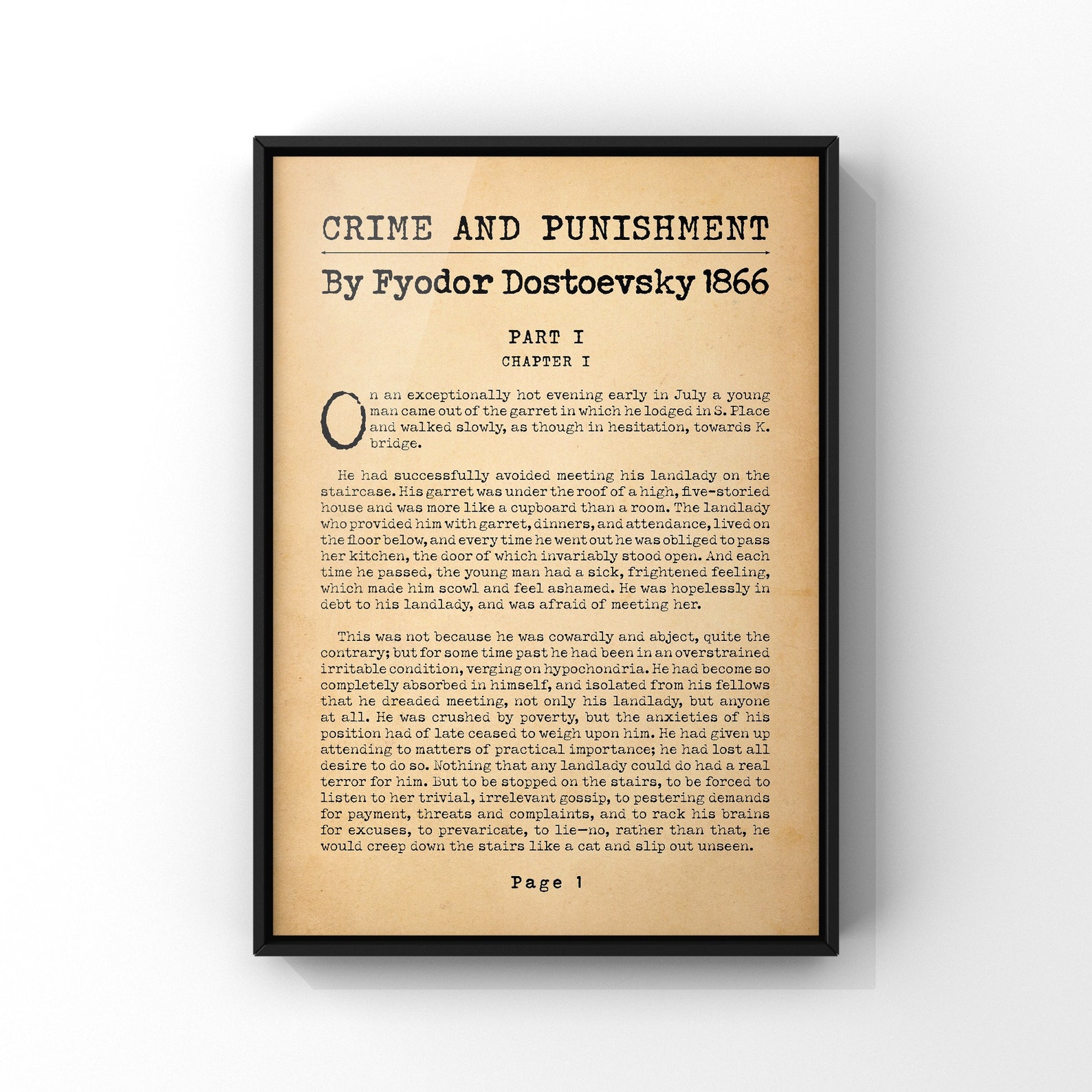 Crime and Punishment By Fyodor Dostoevsky Novel Book Page | Etsy