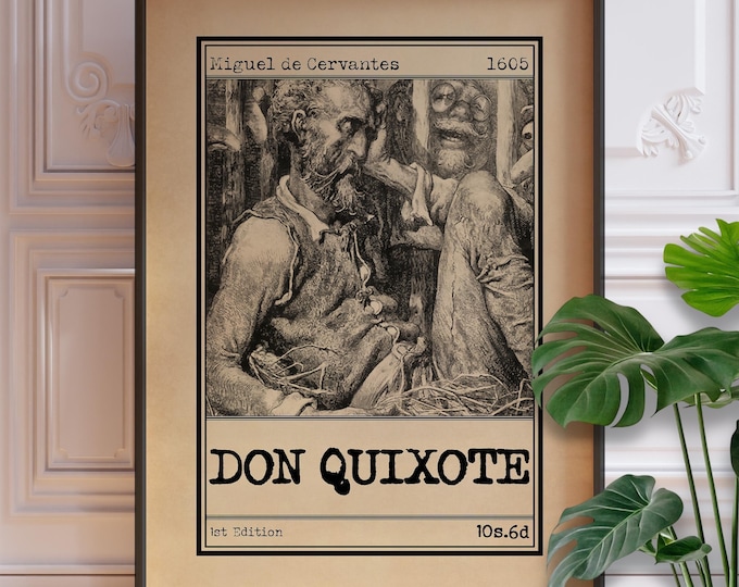 Don Quixote Poster - Classic Novel Art, Framed or Unframed