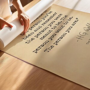 HG Wells The Time Machine Quote Print (Inspirational Typography Art) image 3