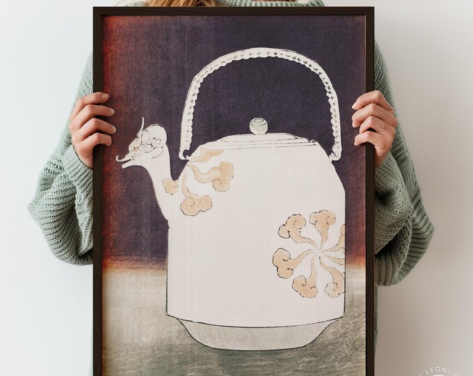 Watanabe Seitei Japanese Kettle Print - Vintage Oriental Wall Art
