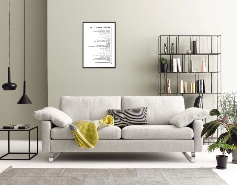 As I Grew Older Poem Print by Langston Hughes Inspirational Etsy