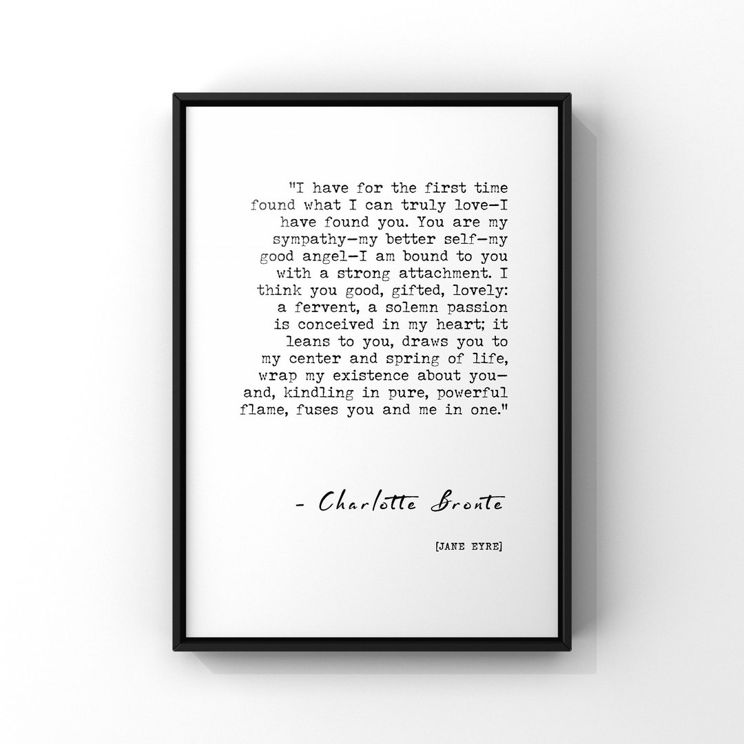 Jane Eyre Love Quote Art Poster Print by Charlotte Bronte i Have for ...