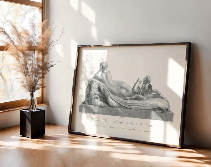 Venus Reclining Art Print - Renaissance Nude Statue, Back View Poster