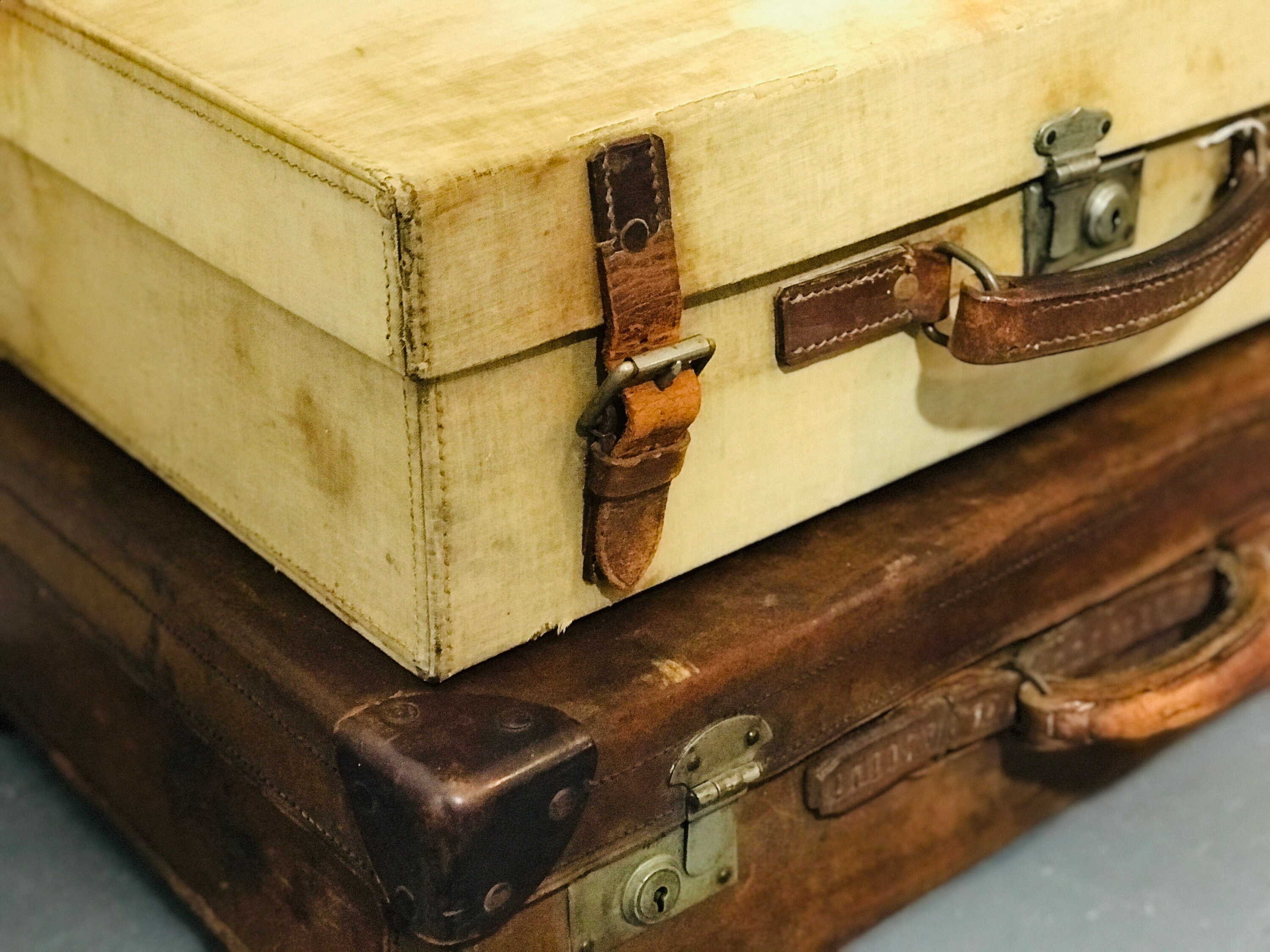 antique leather suitcases for sale