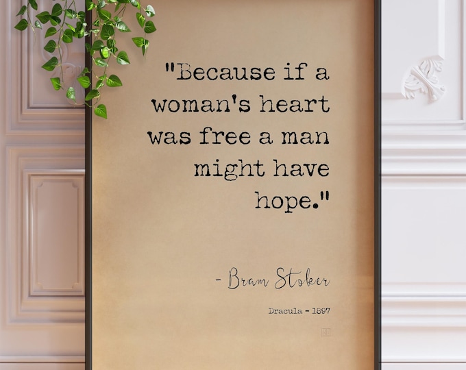 Dracula Quote Print - Bram Stoker Typography Poster