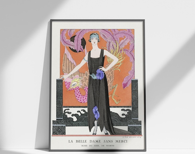 La Belle Dame Art Print: Romantic Floral Woman (Framed or Unframed)