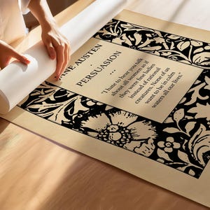 Persuasion Quote Print – Classic Jane Austen Poster, Rational creatures, Feminist Women's Literary Wall Art Decor, Framed or Unframed image 3