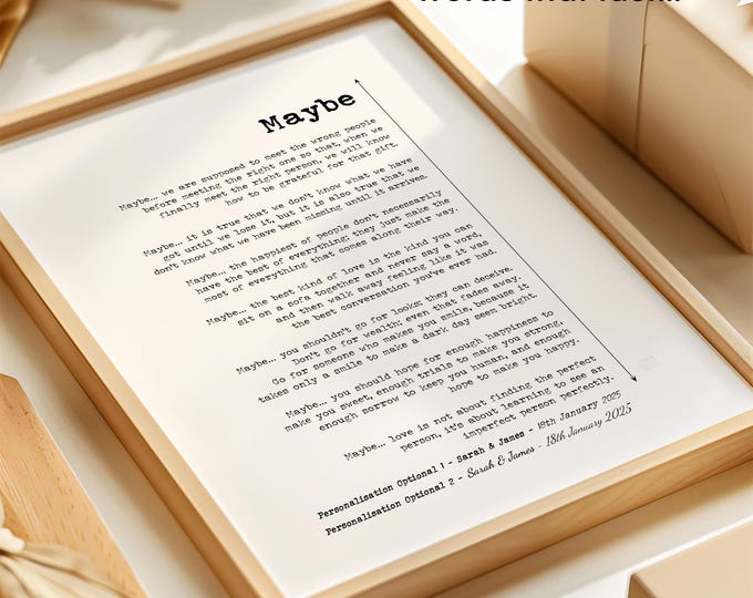 Soulmate Wedding Poem Poster - Minimalist Romantic Wall Art