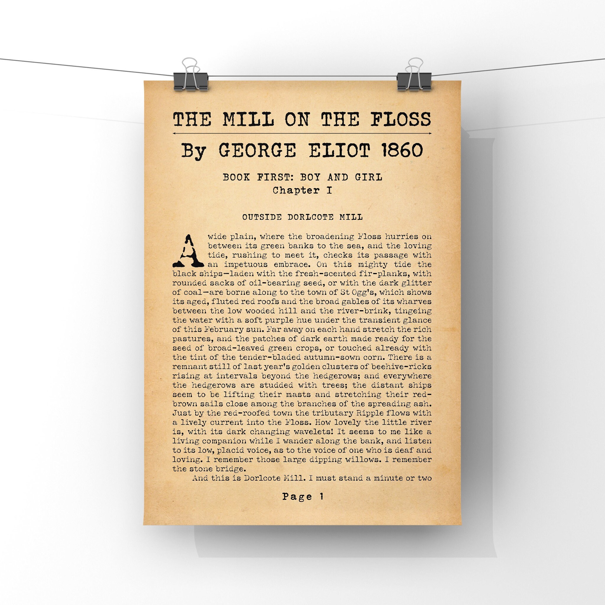 The Mill on the Floss by George Eliot mary Ann Evans First - Etsy UK