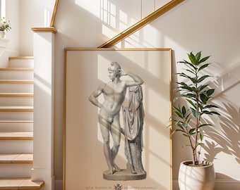 Paris of Troy Statue Print - Neoclassical Greek Mythology Art