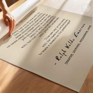 Ralph Waldo Emerson Quote Print - Write It On Your Heart (Unframed or Framed) image 4
