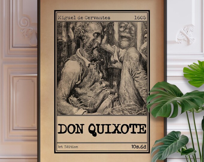 Don Quixote Poster - Classic Novel Art, Framed or Unframed