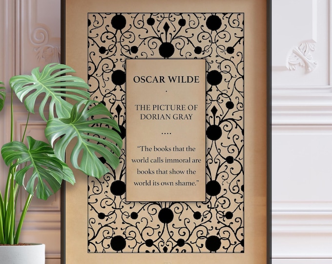 Dorian Gray Quote Print - Oscar Wilde, Gothic Dark Academia Decor, Framed or Unframed