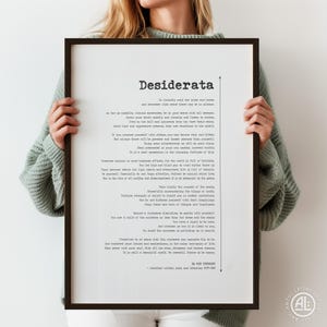 Wensen gedicht afdrukken Max Ehrmann poster afdrukken poëzie over leven geluk aspiraties vrede minimalistische poster kunst aan de muur | GEDRUKT