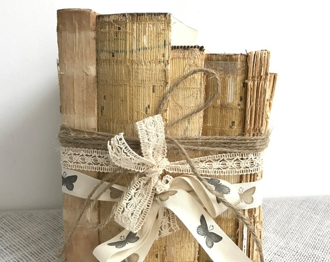 Rustic Book Decor Old Books Decor Shabby Chic Books Etsy