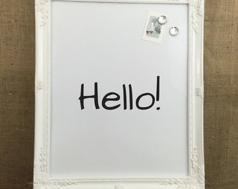 Magnetic Whiteboard | White Framed Message Board | Home Office Bulletin Board | Kitchen Memo Board | Dry Erase Board | Magnet Board
