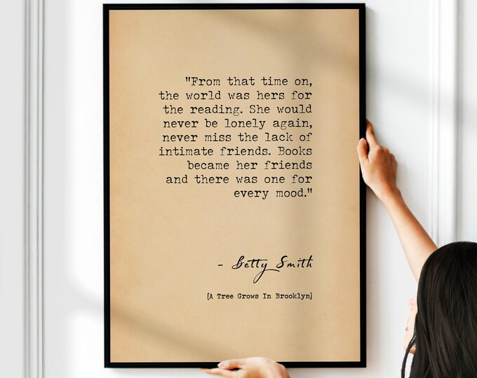 Reading Quote Poster - Book Lover Print, Bookish Wall Decor (Framed or Unframed)
