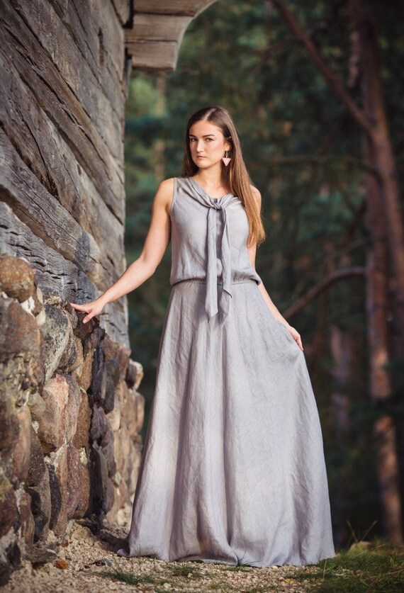 linen evening wear