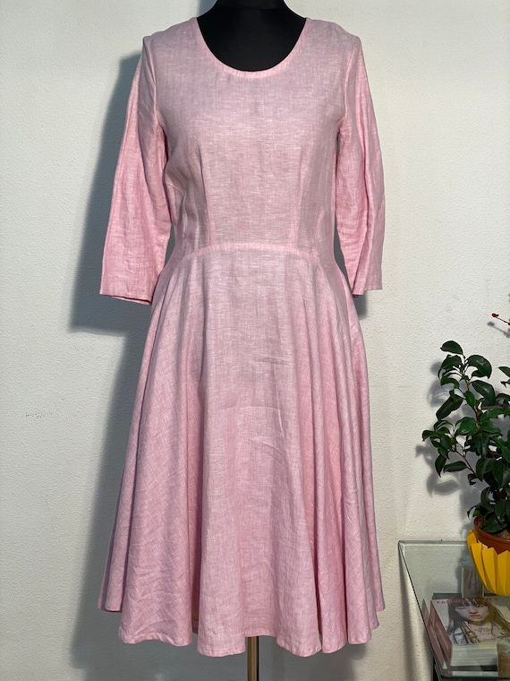 pink linen clothing