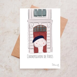 Carte “Champignon de Paris” pour les amoureux de Paris