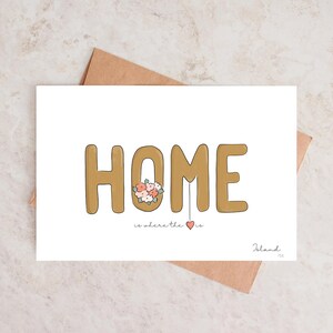 Carte “Home” pour offrir ou décorer avec tendresse son intérieur