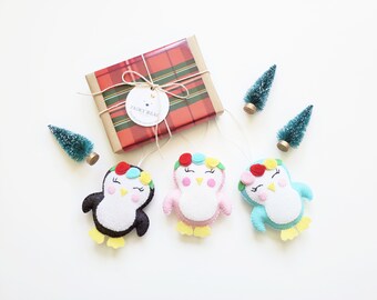 Penguin Ornament – Baby's First Christmas Ornament  - Felt Penguin - Christmas Ornament - Felt Christmas Penguin – Christmas Penguin