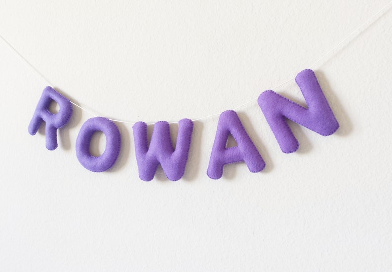 Felt Name Banner Nursery Garland Baby Shower Banner Etsy
