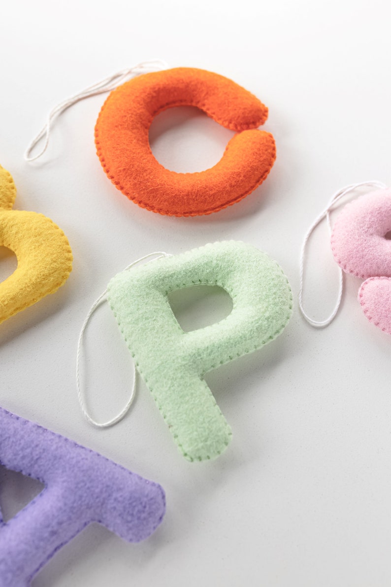 Felt Letter Ornament Initial Letter Ornament Christmas Etsy