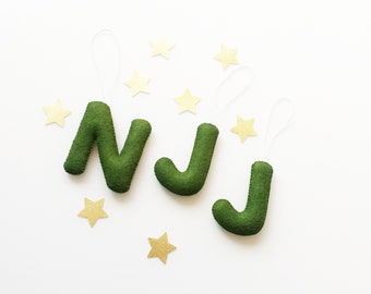 Felt Letter Ornament - Initial Letter ornament – Christmas Ornament – Felt Decoration – Christmas Decor - Felt Ornament