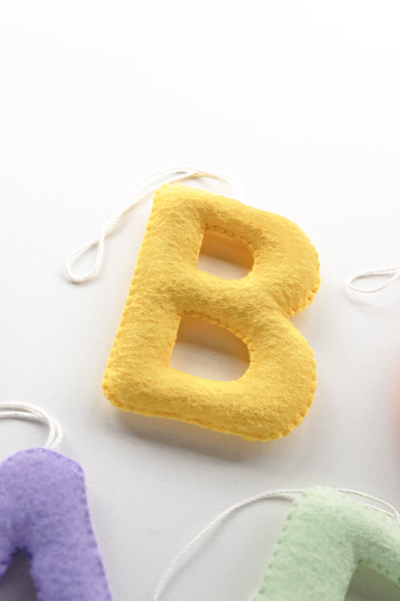 Felt Letter Ornament Initial Letter Ornament Christmas Etsy