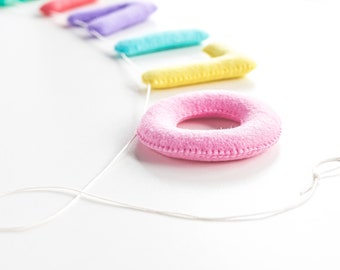 Felt Name Banner - Nursery Garland - Baby Shower Banner - Personalized Banner - Birthday Party Decor - Baby Name Banner - Pastel Nursery