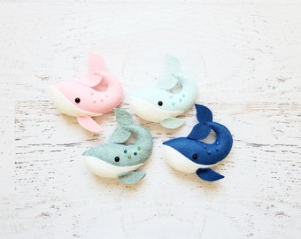 Whale Ornament - Felt Whale Ornament – Whale Decoration - Christmas Ornament – Felt Decoration - Felt Ornament - Stocking Stuffer